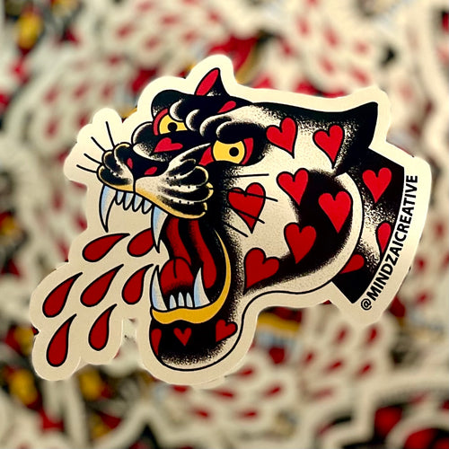 Love Panther Sticker